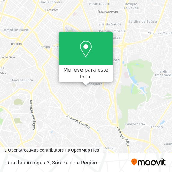 Rua das Aningas 2 mapa