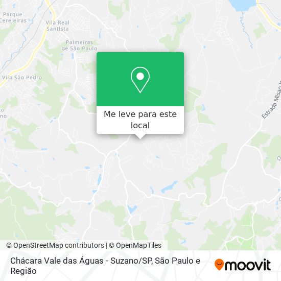 Chácara Vale das Águas - Suzano / SP mapa