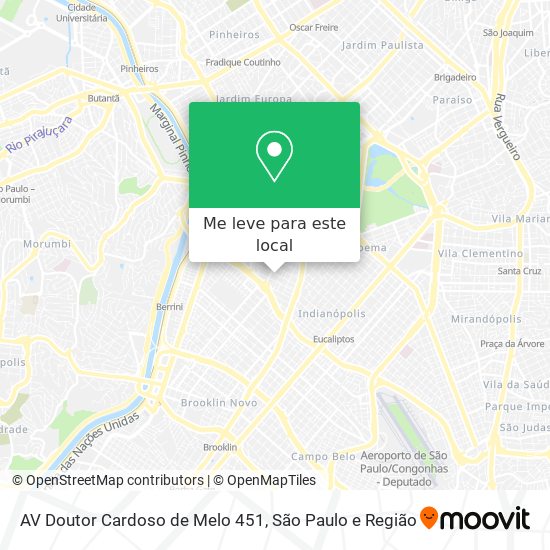 AV Doutor Cardoso de Melo 451 mapa