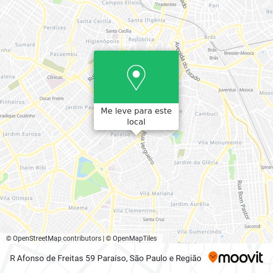 R  Afonso de Freitas  59   Paraíso mapa