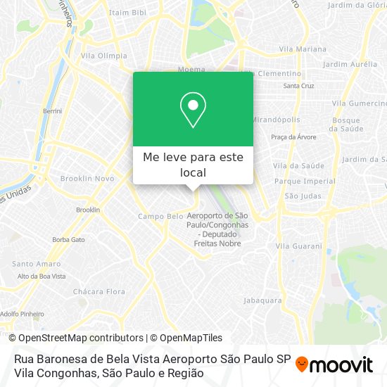 Rua Baronesa de Bela Vista  Aeroporto   São Paulo   SP  Vila Congonhas mapa