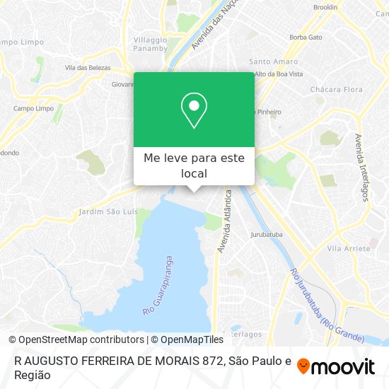 R AUGUSTO FERREIRA DE MORAIS 872 mapa