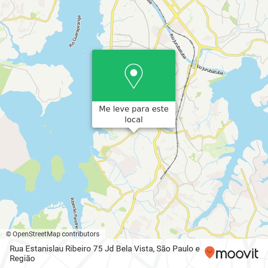 Rua Estanislau Ribeiro  75   Jd  Bela Vista mapa