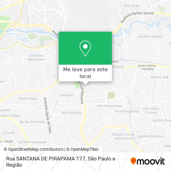 Rua SANTANA DE PIRAPAMA 177 mapa