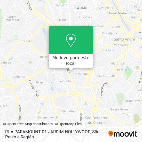 RUA PARAMOUNT 01  JARDIM HOLLYWOOD mapa