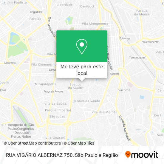 RUA VIGÁRIO ALBERNAZ 750 mapa