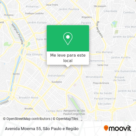 Avenida Moema 55 mapa