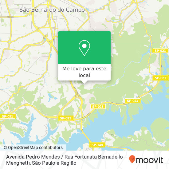 Avenida Pedro Mendes / Rua Fortunata Bernadello Menghetti mapa