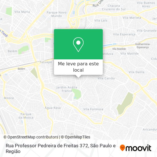 Rua Professor Pedreira de Freitas 372 mapa