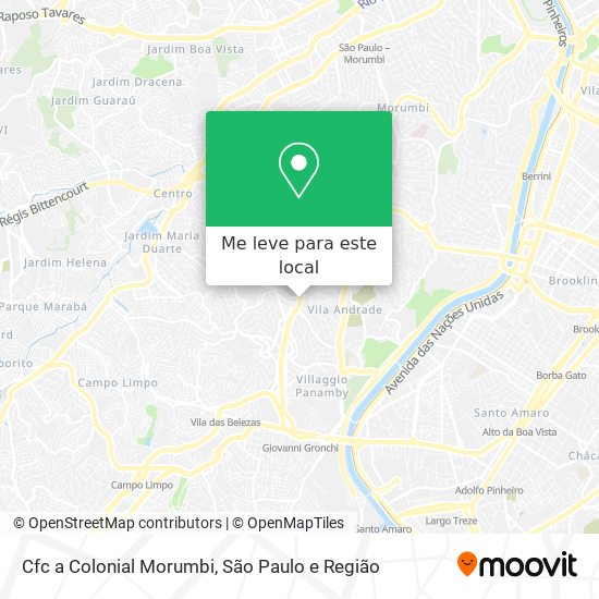 Cfc a Colonial Morumbi mapa