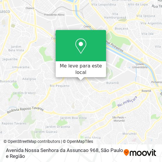 Avenida Nossa Senhora da Assuncao 968 mapa