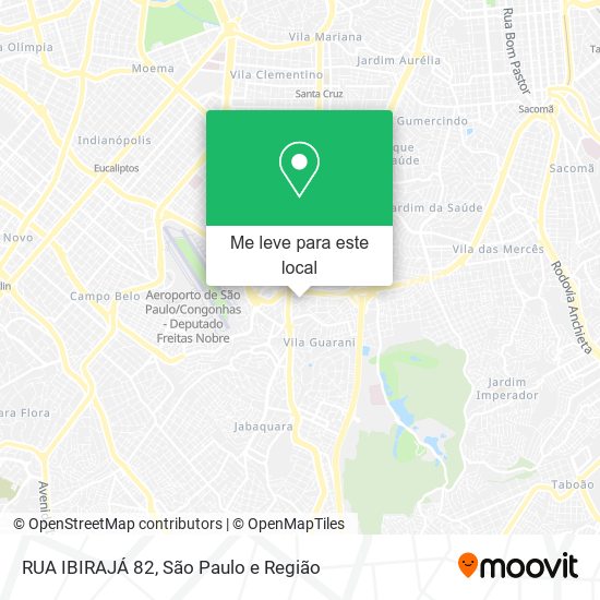 RUA IBIRAJÁ 82 mapa