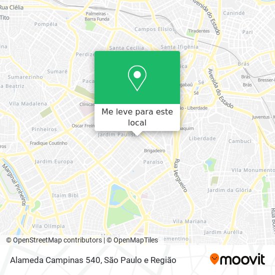 Alameda Campinas  540 mapa