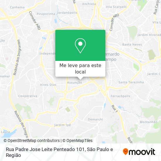 Rua Padre Jose Leite Penteado 101 mapa