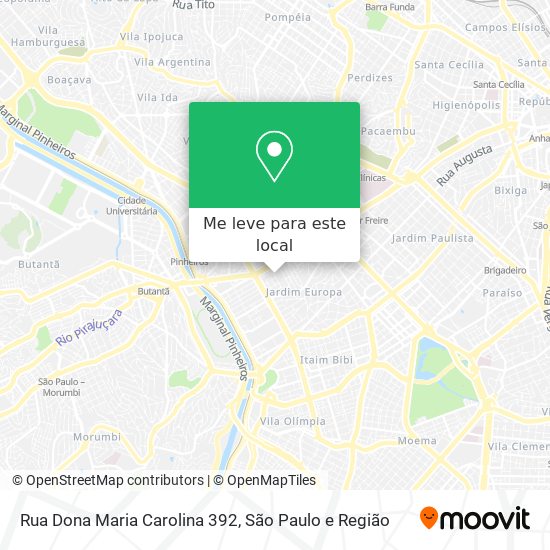 Rua Dona Maria Carolina 392 mapa