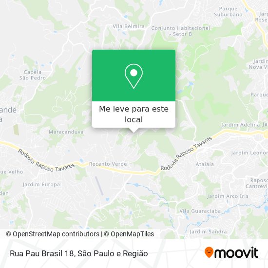 Rua Pau Brasil 18 mapa