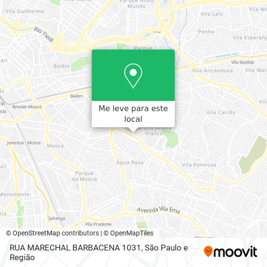 RUA MARECHAL BARBACENA 1031 mapa