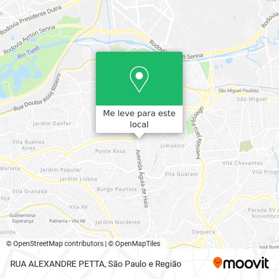 RUA ALEXANDRE PETTA mapa