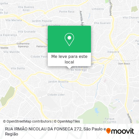 RUA  IRMÃO NICOLAU DA FONSECA 272 mapa