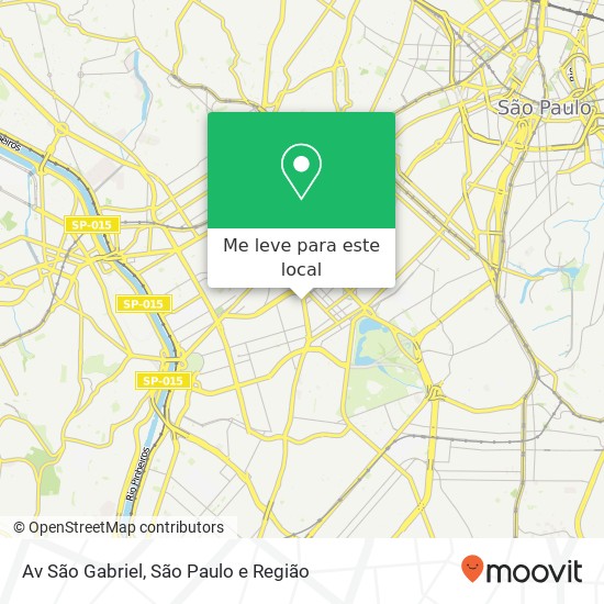 Av  São Gabriel mapa