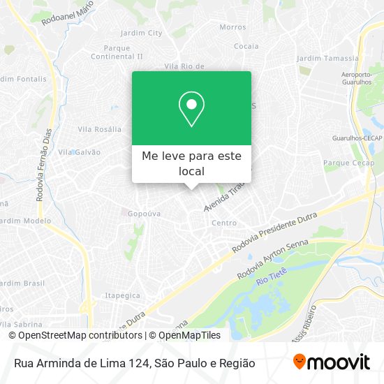 Rua Arminda de Lima 124 mapa