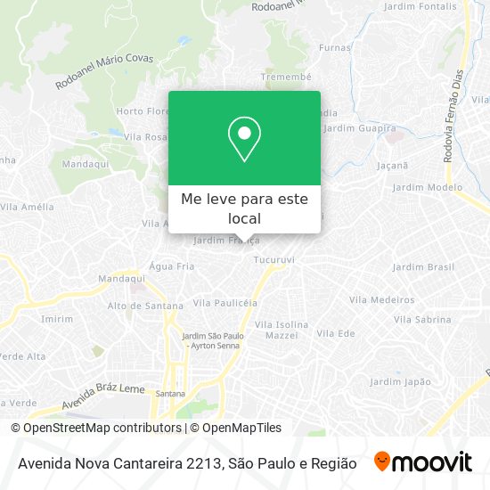 Avenida Nova Cantareira 2213 mapa