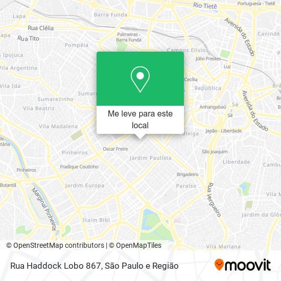 Rua Haddock Lobo  867 mapa