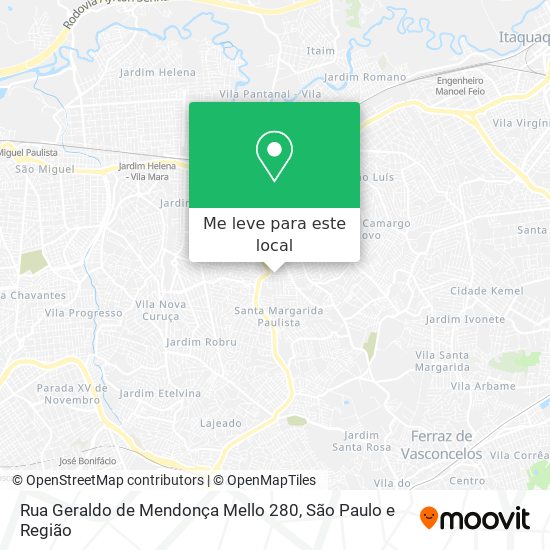 Rua Geraldo de Mendonça Mello 280 mapa