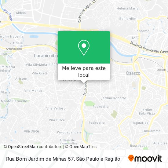 Rua Bom Jardim de Minas 57 mapa