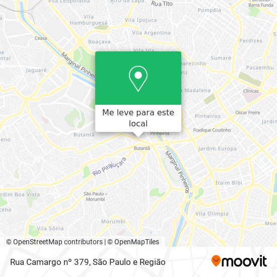 Rua Camargo  nº 379 mapa