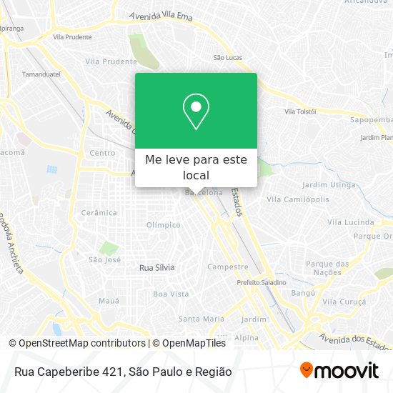 Rua Capeberibe 421 mapa