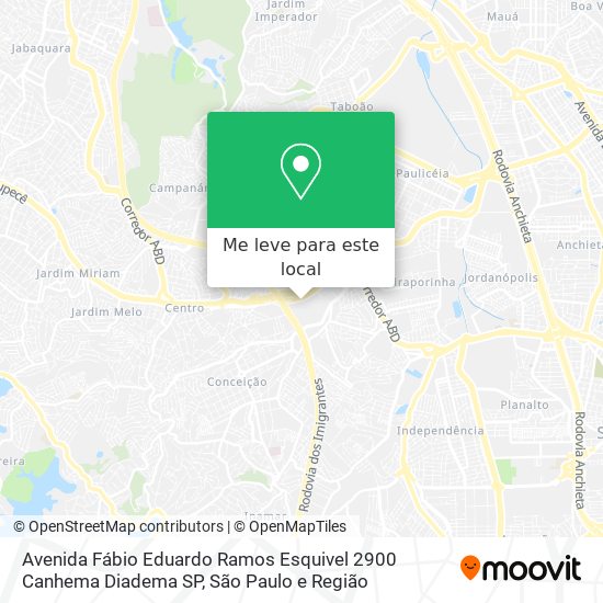 Avenida Fábio Eduardo Ramos Esquivel  2900   Canhema  Diadema   SP mapa