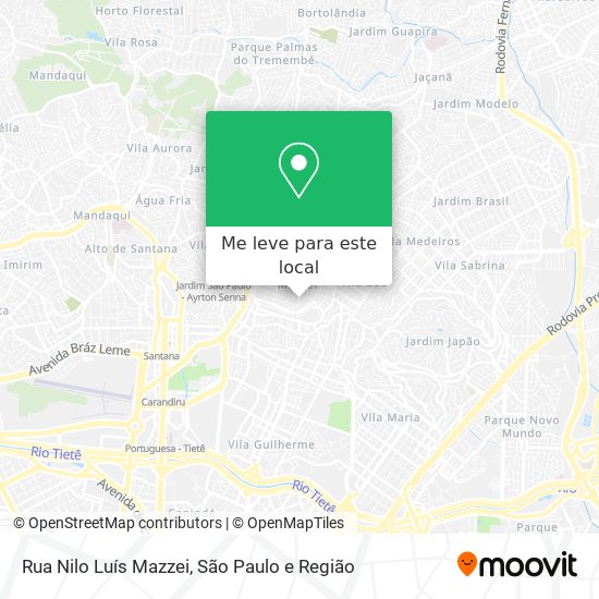 Rua Nilo Luís Mazzei mapa