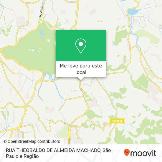 RUA THEOBALDO DE ALMEIDA MACHADO mapa