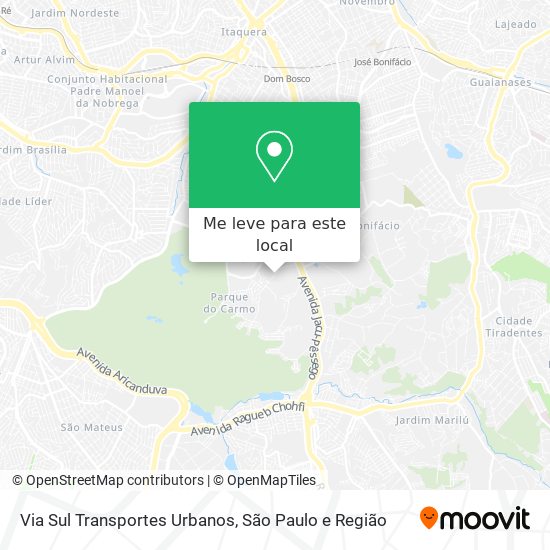 Via Sul Transportes Urbanos mapa