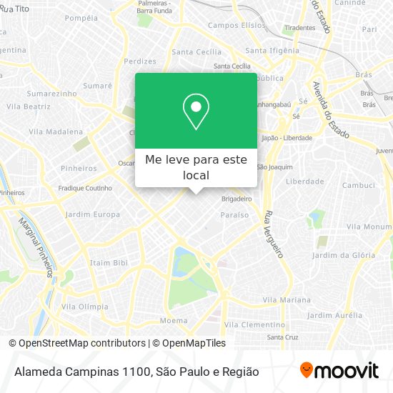 Alameda Campinas 1100 mapa