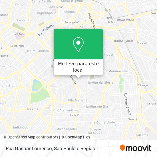 Rua Gaspar Lourenço mapa