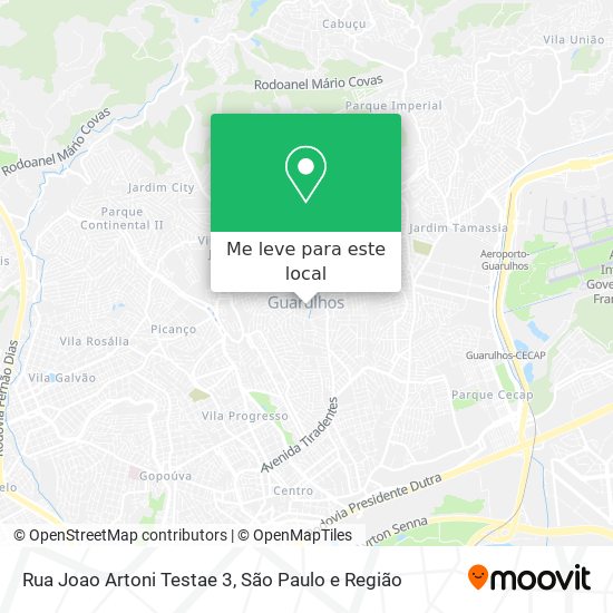 Rua Joao Artoni Testae 3 mapa