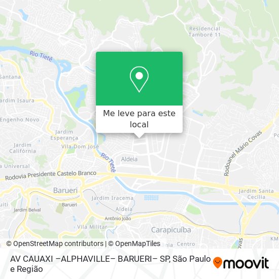 AV  CAUAXI –ALPHAVILLE– BARUERI– SP mapa