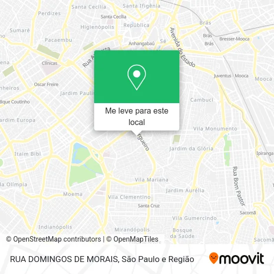 RUA DOMINGOS DE MORAIS mapa