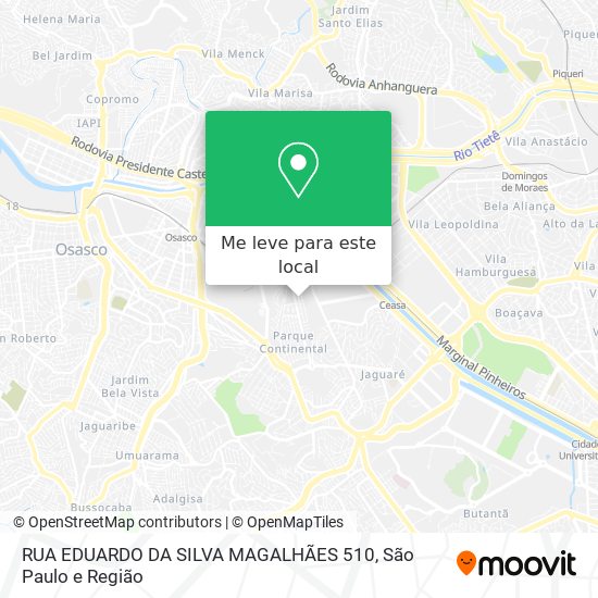 RUA EDUARDO DA SILVA MAGALHÃES 510 mapa