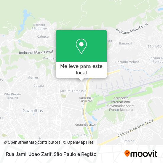 Rua Jamil Joao Zarif mapa