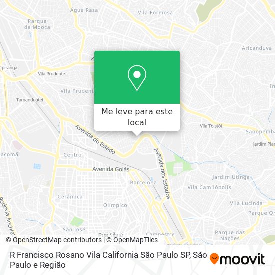 R  Francisco Rosano   Vila California  São Paulo   SP mapa