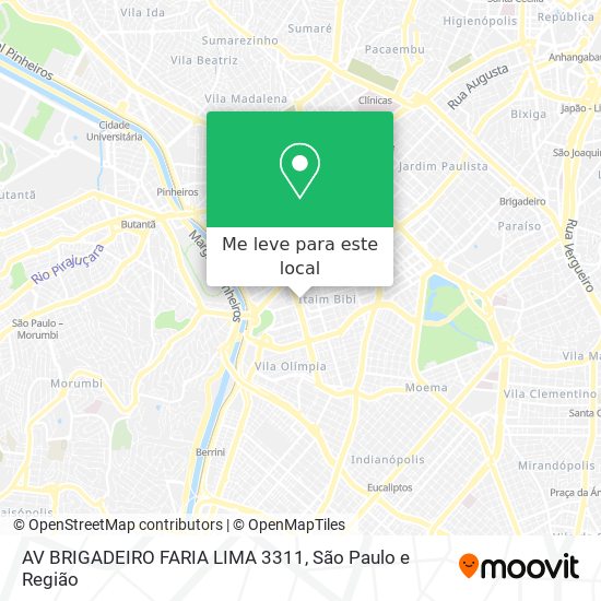 AV BRIGADEIRO FARIA LIMA 3311 mapa