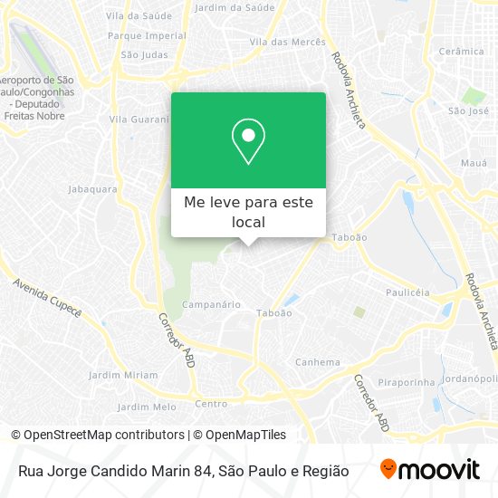Rua Jorge Candido Marin 84 mapa