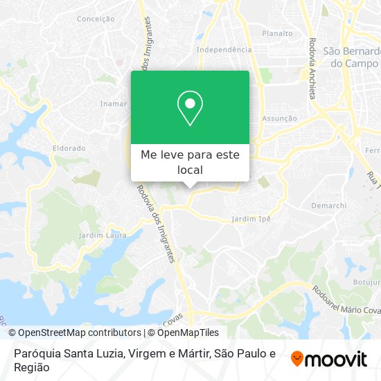 Paróquia Santa Luzia, Virgem e Mártir mapa