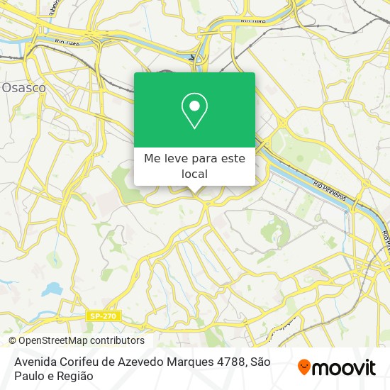 Avenida Corifeu de Azevedo Marques 4788 mapa