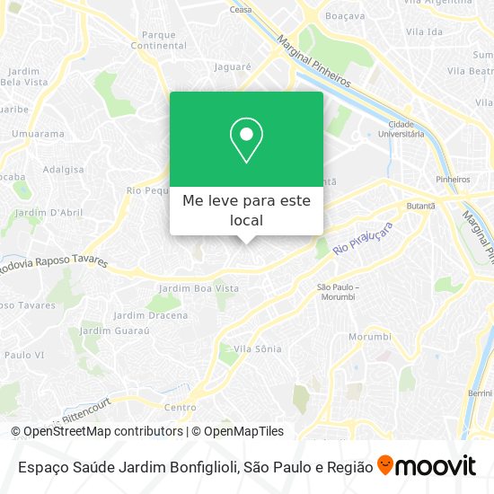 Espaço Saúde Jardim Bonfiglioli mapa