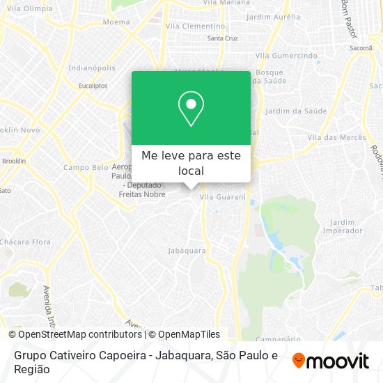 Grupo Cativeiro Capoeira - Jabaquara mapa