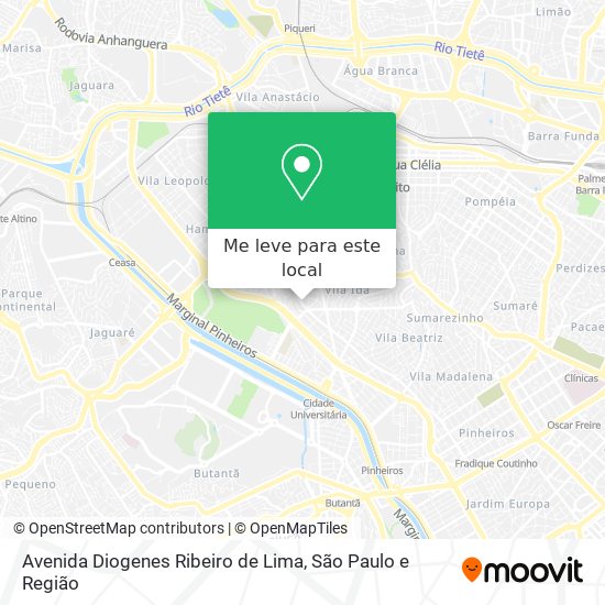 Avenida Diogenes Ribeiro de Lima mapa
